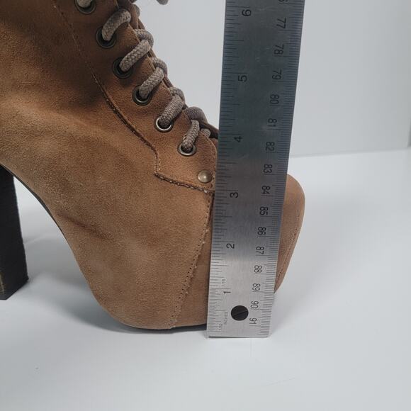 Jeffrey Campbell Havana Last 6.5M Lita Platform Heels Ankle Suede Boots - Picture 9 of 15